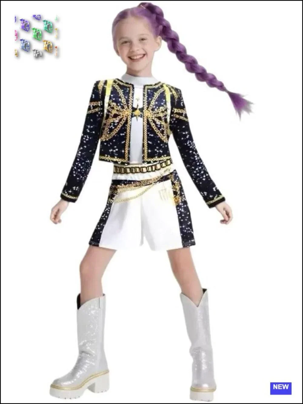 Girls Halloween Costume Cosplay Set Polyester Top and Pants for Party